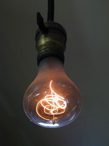 The 110-year-old Centennial Light bulb.