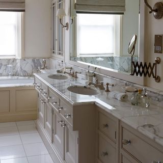 Bathroom with vanity cabinet