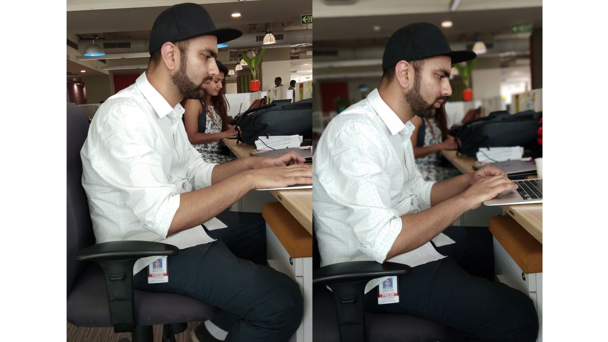 Portrait without Bokeh (left), portrait with Bokeh (right)