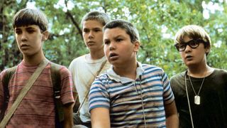 (left to right) Will Wheaton, River Phoenix, Jerry O'Connell and Corey Feldman in Stand by Me