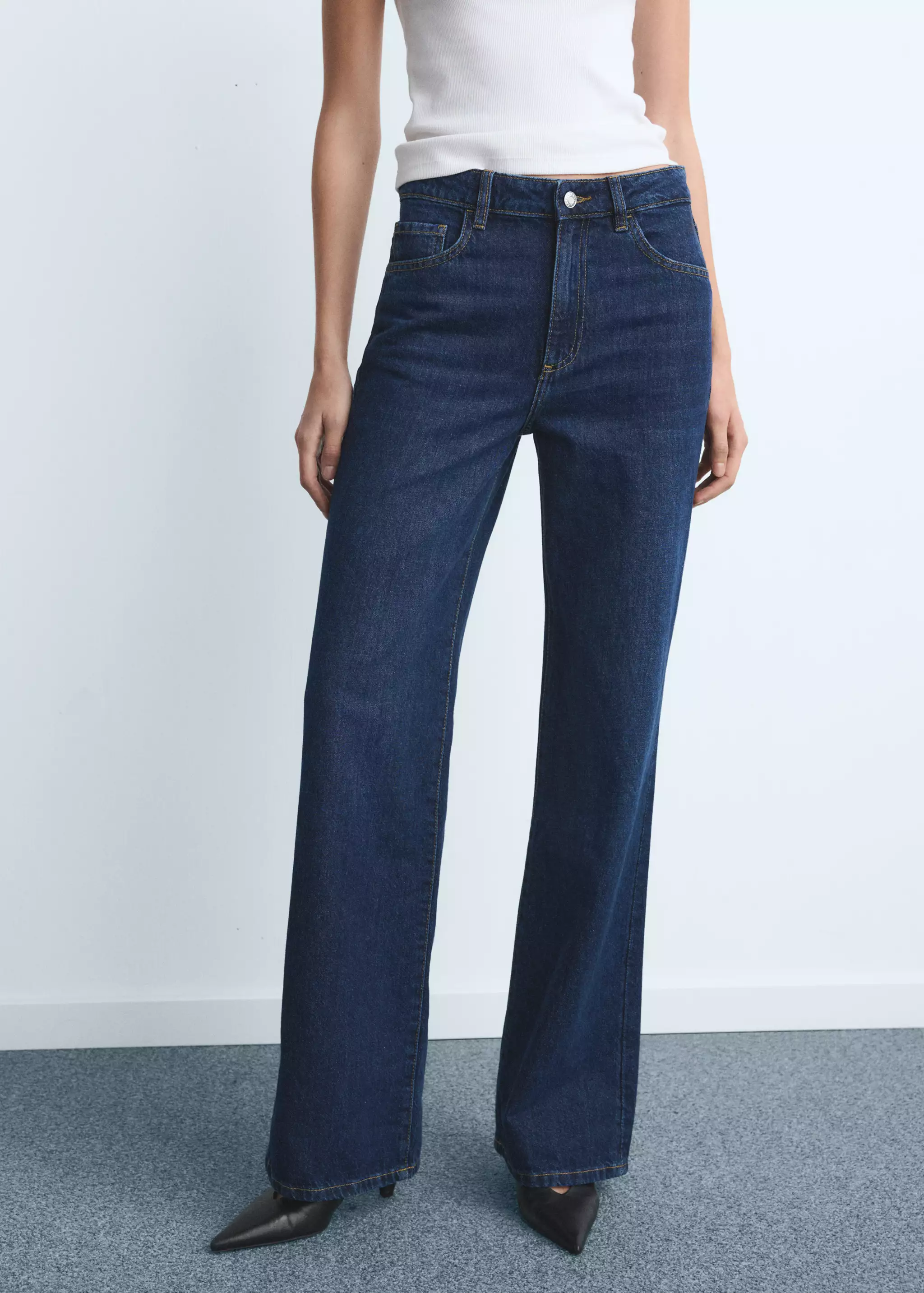 Danila High-Waisted Wide Leg Jeans - Women | Mango United Kingdom