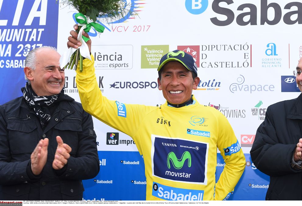 Nairo Quintana (Movistar) moved into the yellow jersey