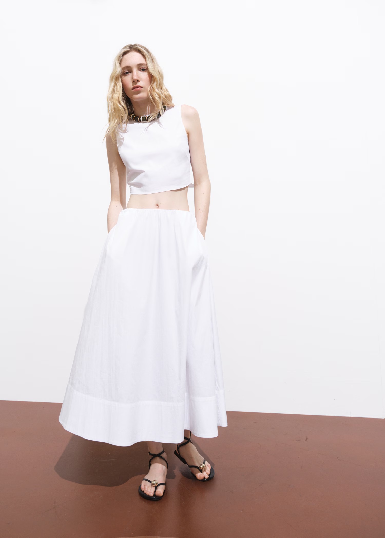 Mango, flared cotton skirt - Woman | American Mango