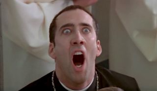 Nicholas Cage freaks out in Face/Off