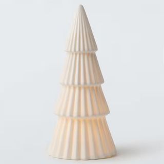 cream ceramic Christmas tree