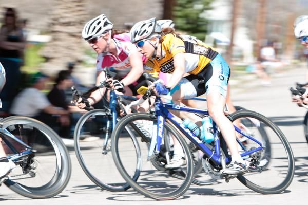 Amber Neben (BMW-Bianchi) had her day cut out for her in the defense of the jersey.