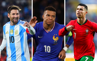 Lionel Messi, Kylian Mbappe, Cristiano Ronaldo