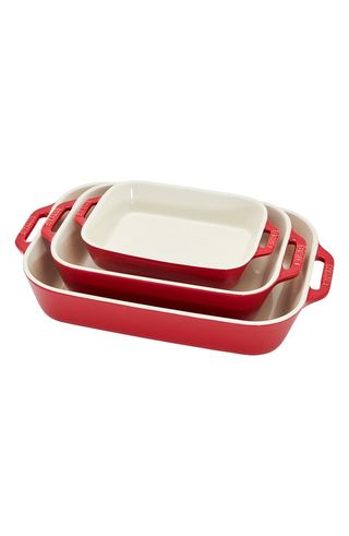 3 pieces ceramic rectangular baking dish