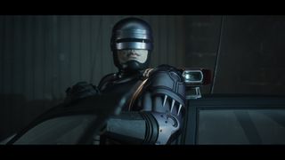 In-game cinematic screenshot of RoboCop: Rogue City