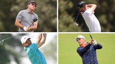 Four golfers in a montage