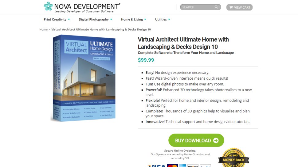 Website screenshot for Virtual Architect Ultimate