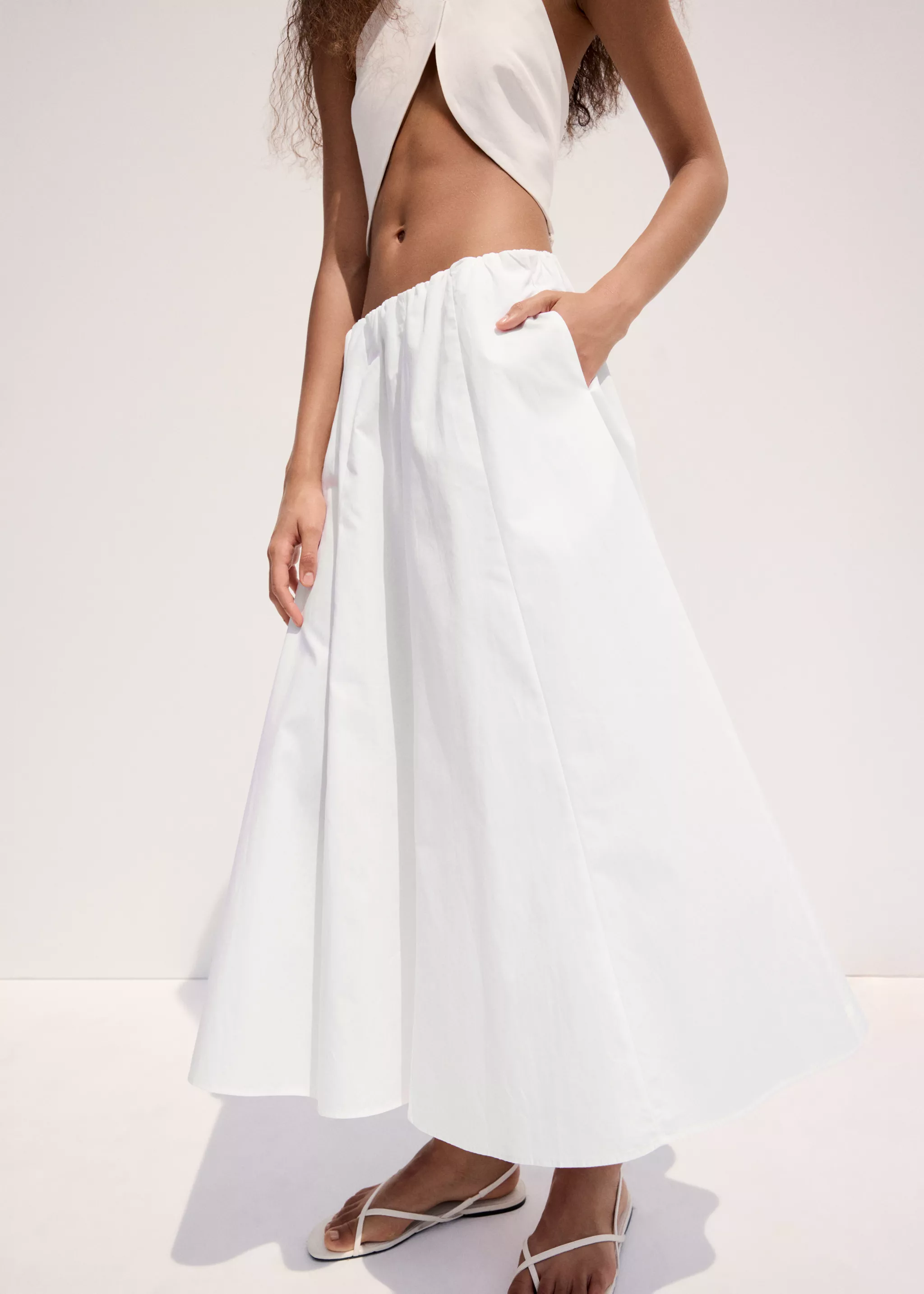 Flared Cotton Skirt - Women | Mango Usa