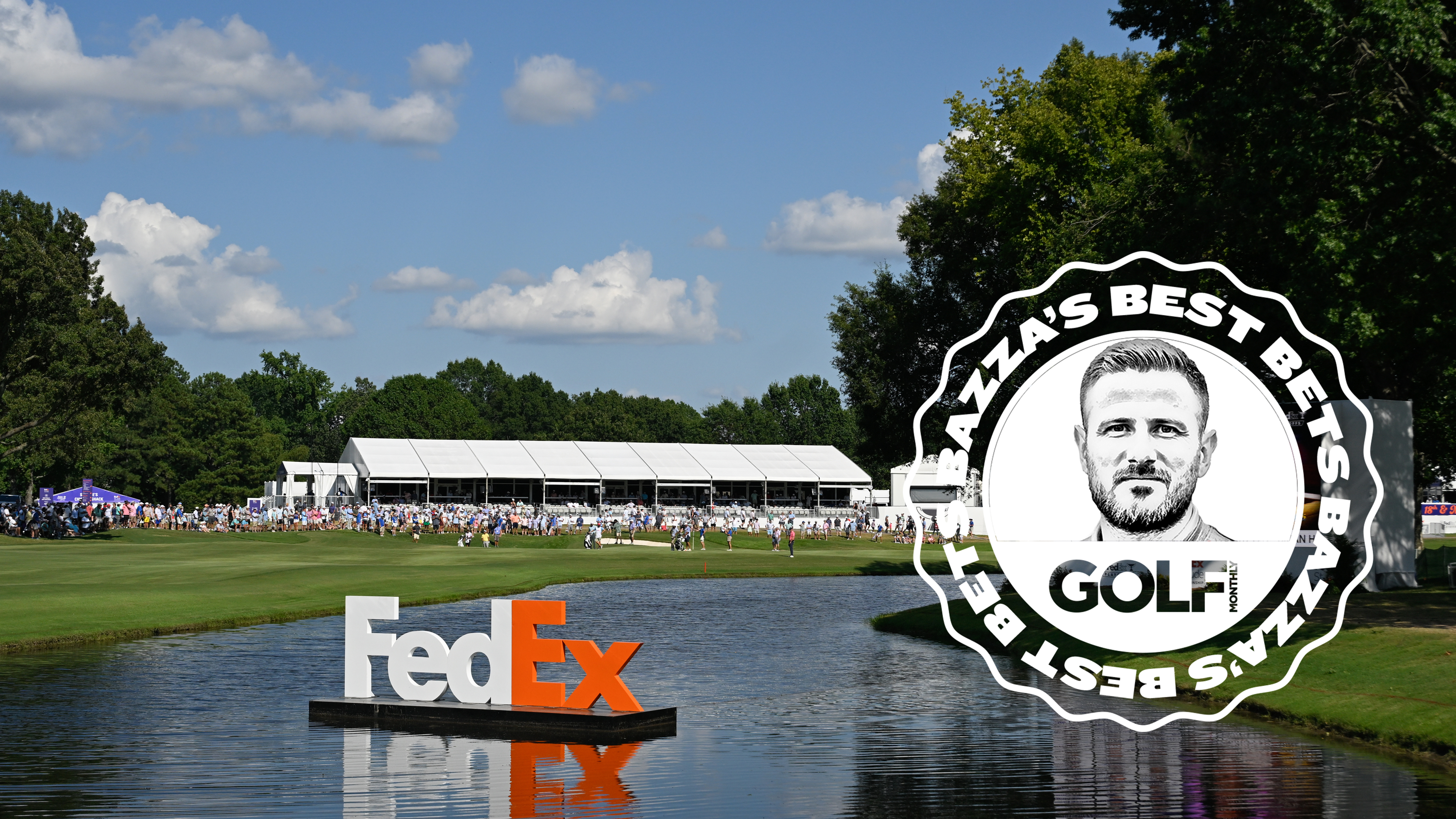 FedEx St Jude Championship host venue TPC Southwind with an inset image of Bazza's Best Bets logo