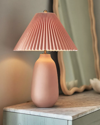 pink table lamp