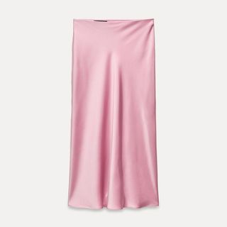 Zara Satin Midi Skirt