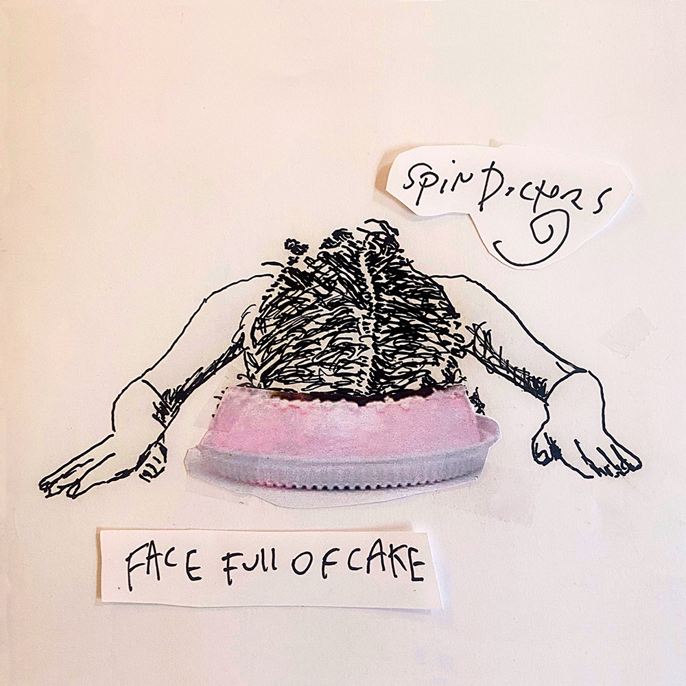 The cover of the Spin Doctors' 2025 album, Face Full of Cake