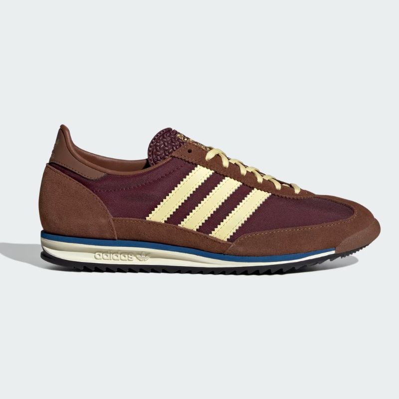 burgundy adidas SL72 OG trainers
