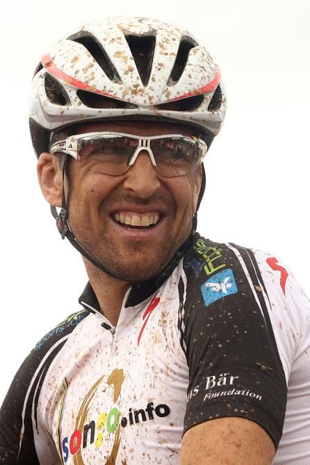 Christoph Sauser of Meerendal Songo Specialized after winning the 3rd Stage