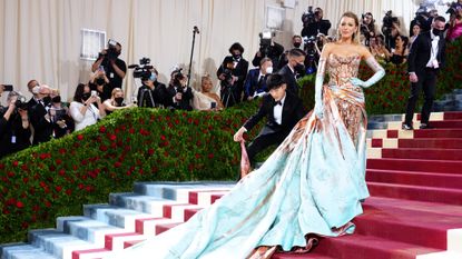 A view inside the "In America: An Anthology of Fashion" exhibition during the 2022 Met Gala 