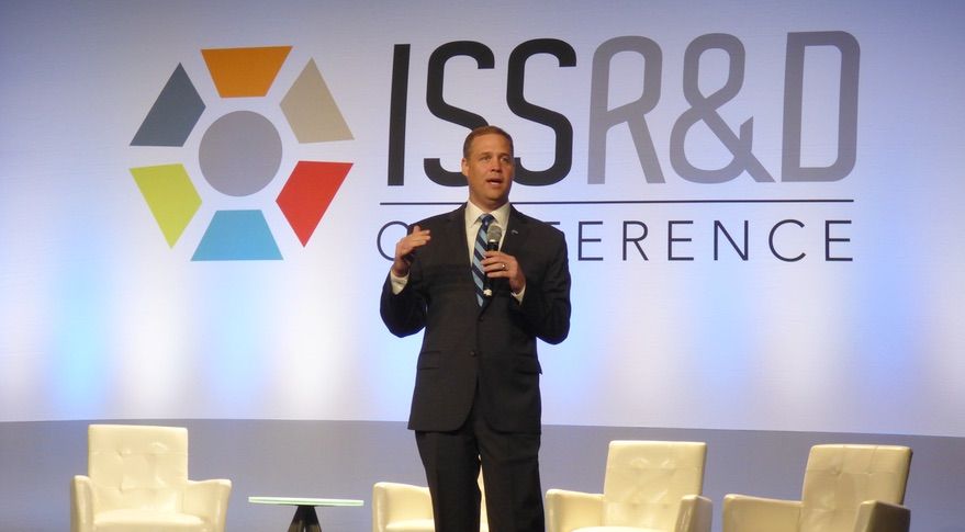 NASA Administrator Jim Bridenstine discussed his desire to support industrialization of low Earth orbit in a July 31 speech at the ISS Research and Development Conference in Atlanta.