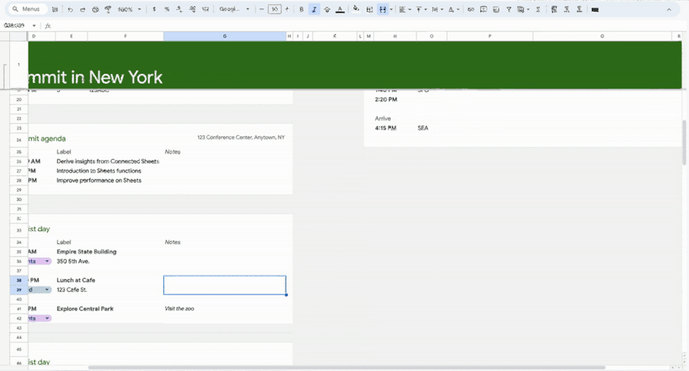 Google Sheets smooth scrolling