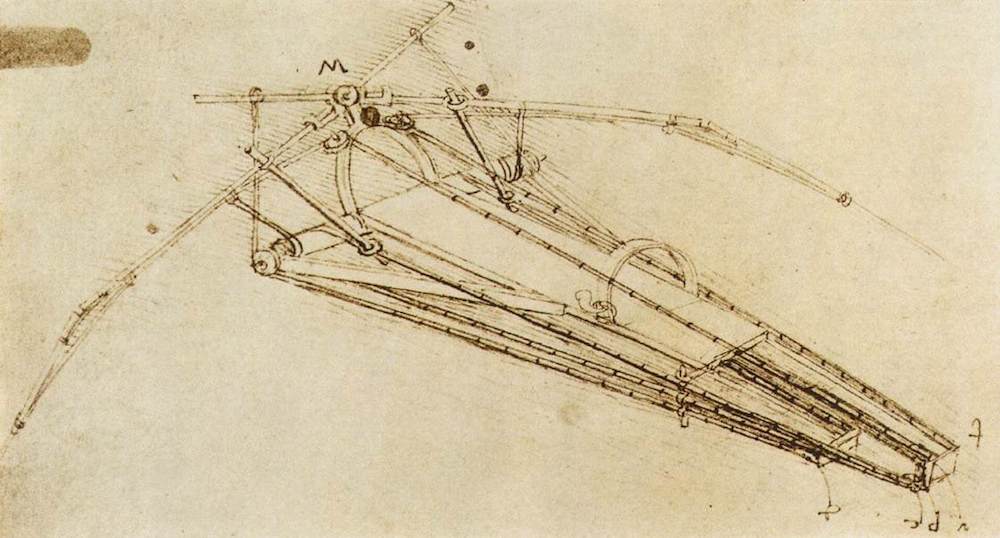 leonardo da vinci sketches of flying machines