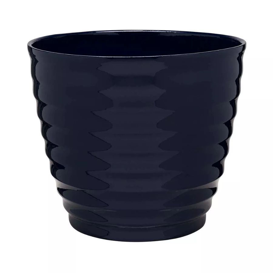 blue beehive planter pot