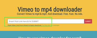 how to download vimeo videos - paste address in