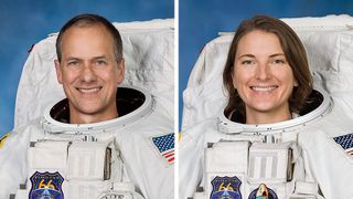 NASA astronauts Tom Marshburn and Kayla Barron were slated to perform a spacewalk to replace a faulty antenna system on Tuesday, Nov. 30, 2021.