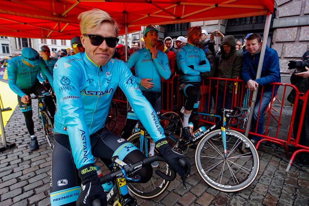 Michael Valgren (Astana) gets ready for Tour of Flanders