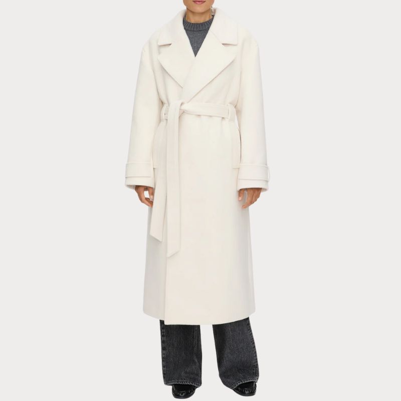 George Wrap Coat on model