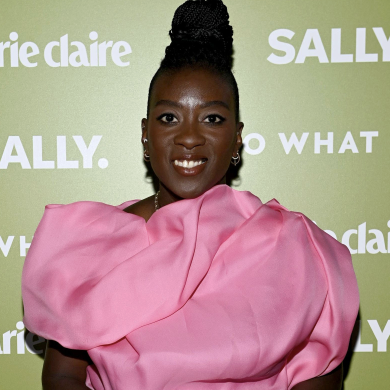 nikki ogunnaike wearing a pink top 
