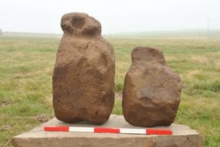These are two of the figures discovered in Finstown, Orkney.