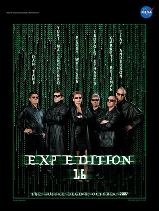 The Matrix film was the inspiration for the poster of Expedition 16, which was a six-month space mission to the International Space Station.