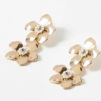 Bella Double Flower Drop Earrings, $24.18 (£19.50) | Oliver Bonas