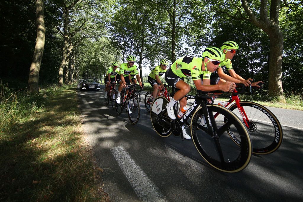 Richie Porte also took his TT bike out on the Tour rest day