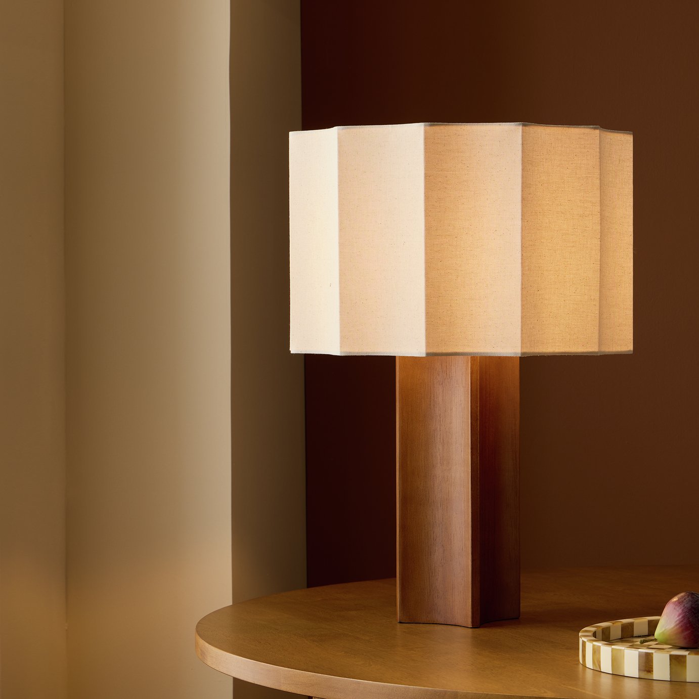 Habitat Avery Wooden Angular Table Lamp