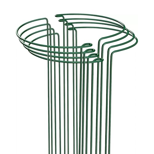 Garden Mile 8pcs Heavy Duty Large Circular Plant Growing Support Frame - Adjustable Rings Plant Support Stakes for Climbing Plants, Flower and Vegetables -