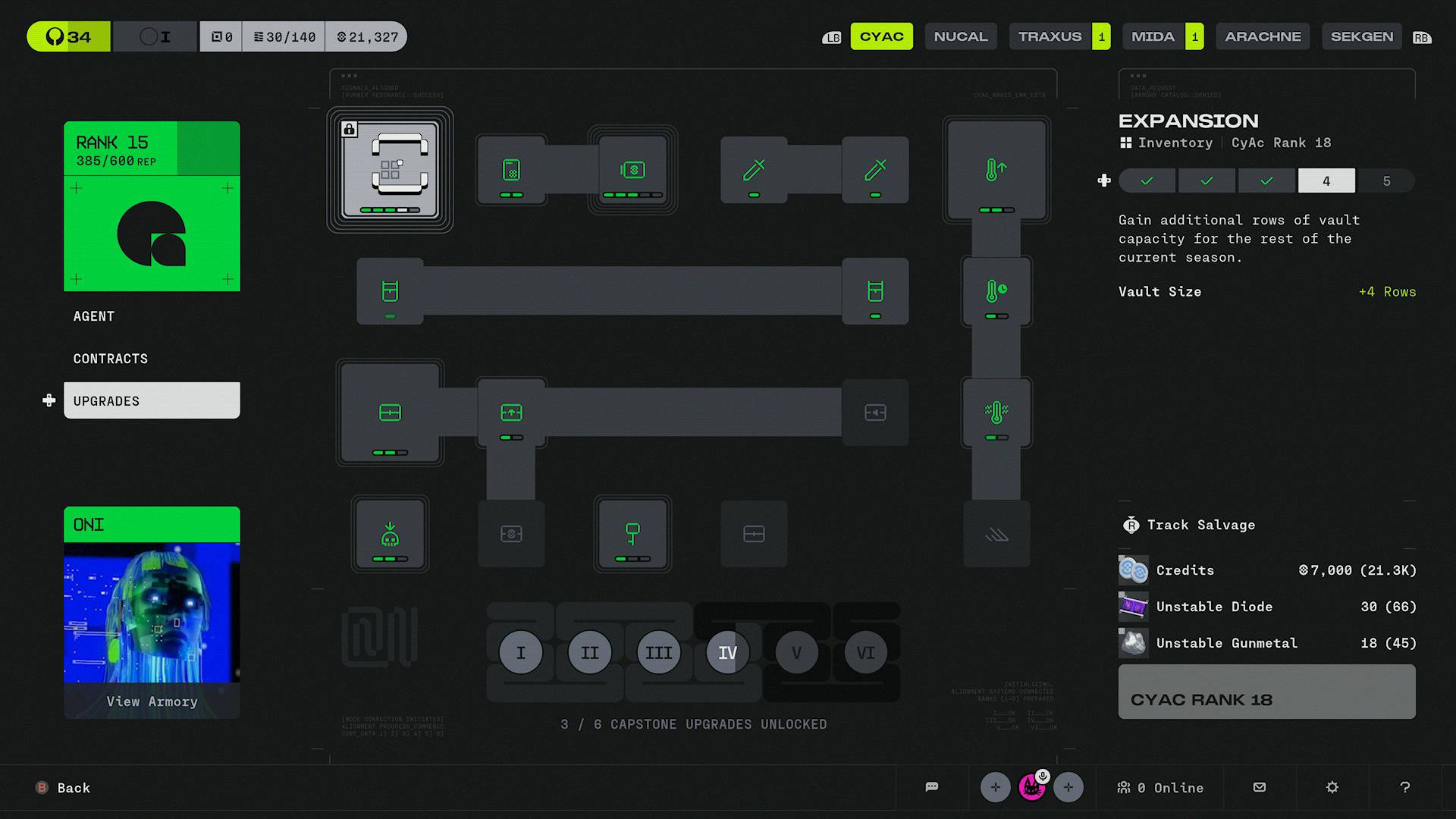 Marathon CyberAcme faction upgrades expansion