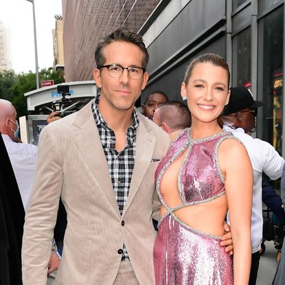 new york, ny august 03 blake lively and ryan reynolds are seen in midtown on august 3, 2021 in new york city photo by raymond hallgc images