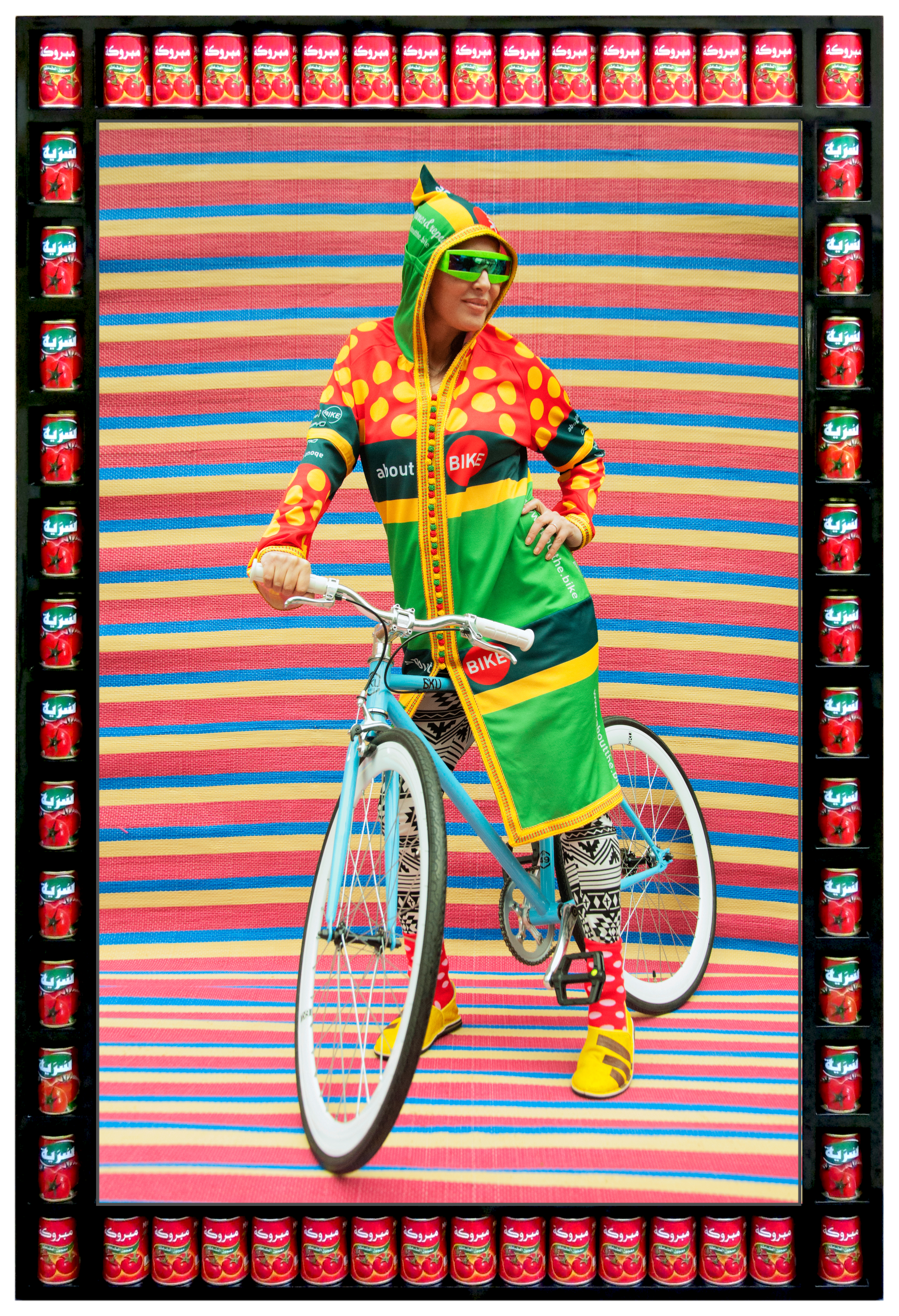 colourful picture of woman in sporty clothes and headscarf