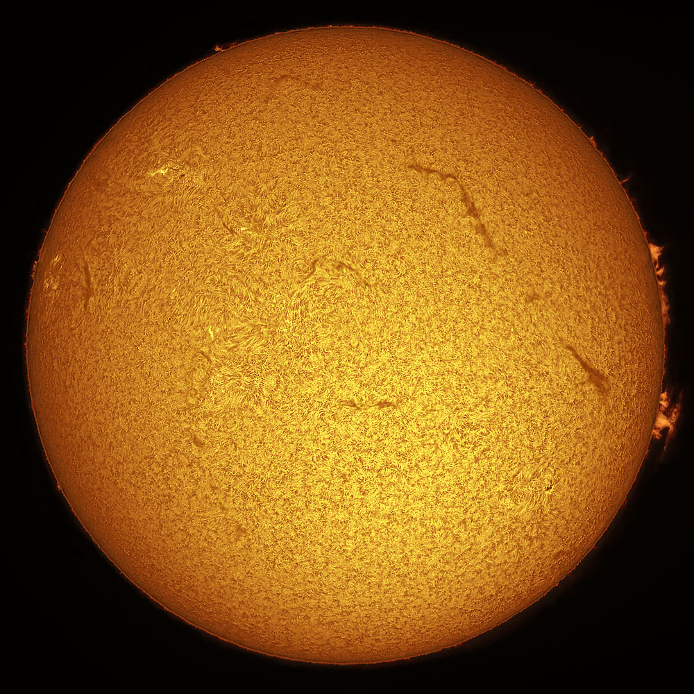 Sun Viewed Through an H-alpha Telescope