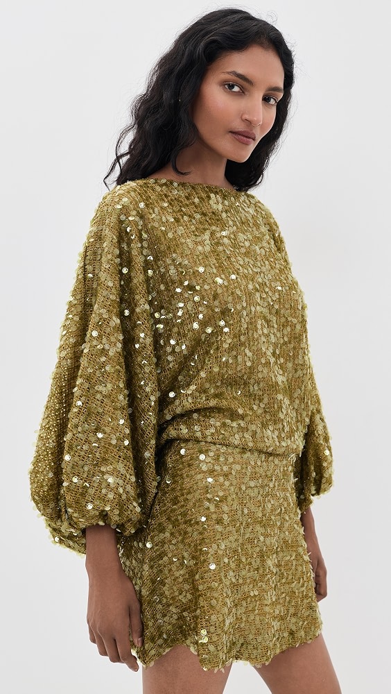 Salter Mini Dress - Moss Sequin
