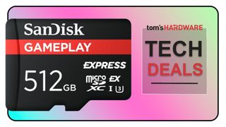 Tech Deals cover featuring a 512GB SanDisk microSD Express Card