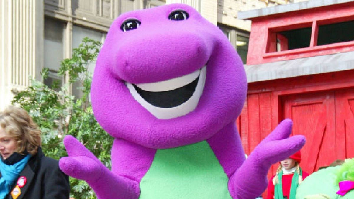 Barney the Dinosaur at 76th Annual Macy&#039;s Thanksgiving Day Parade