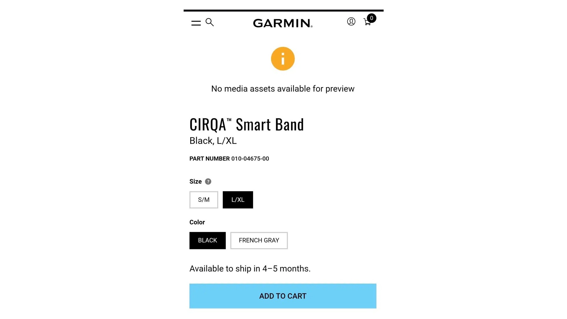 Garmin CIRQA leak listing