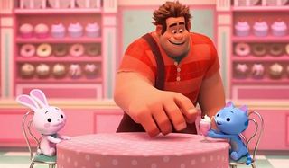 Ralph Breaks The Internet Ralph gives Puddles the cat a milkshake