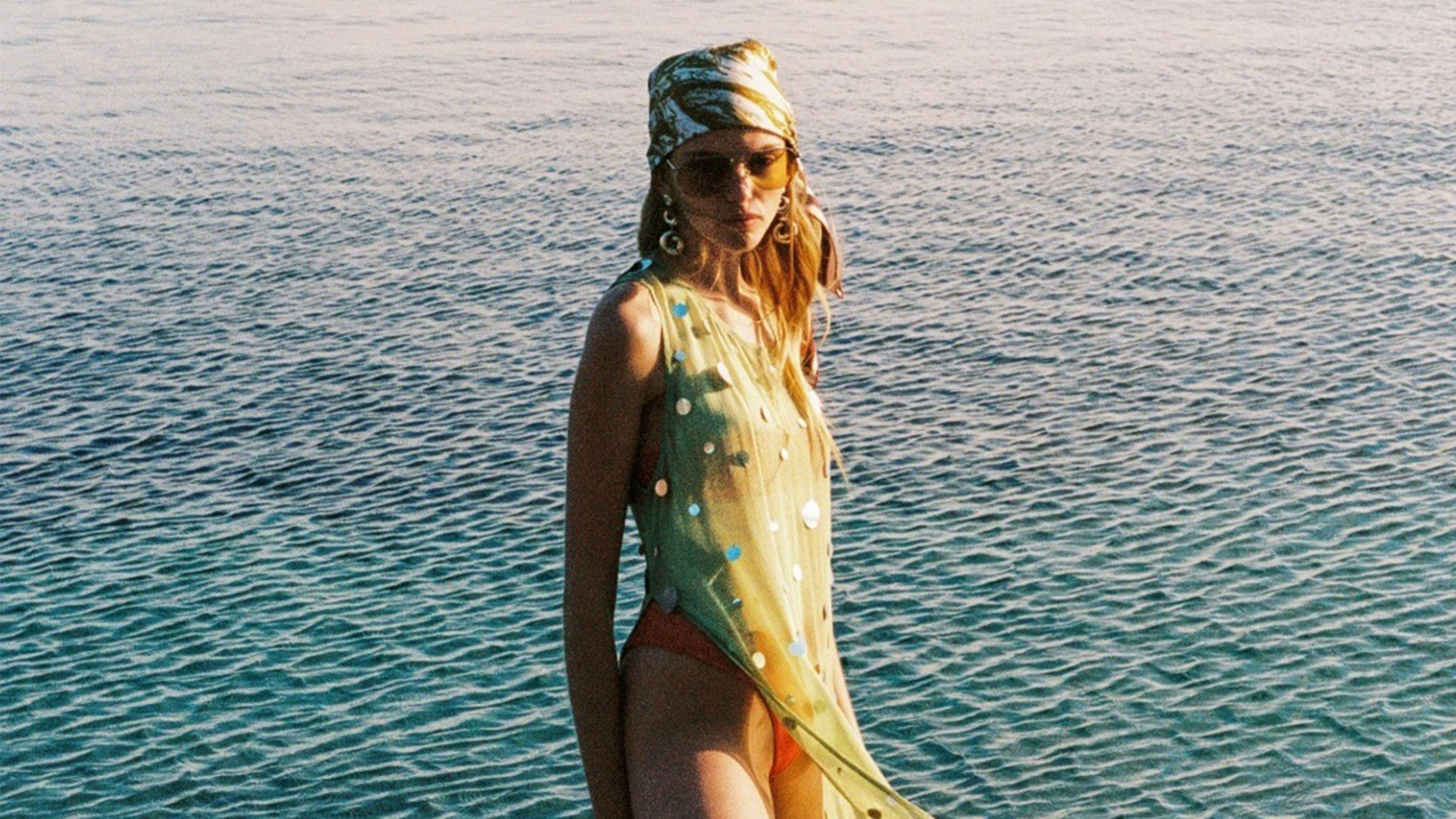 Chan Luu model wearing the paillette trend.