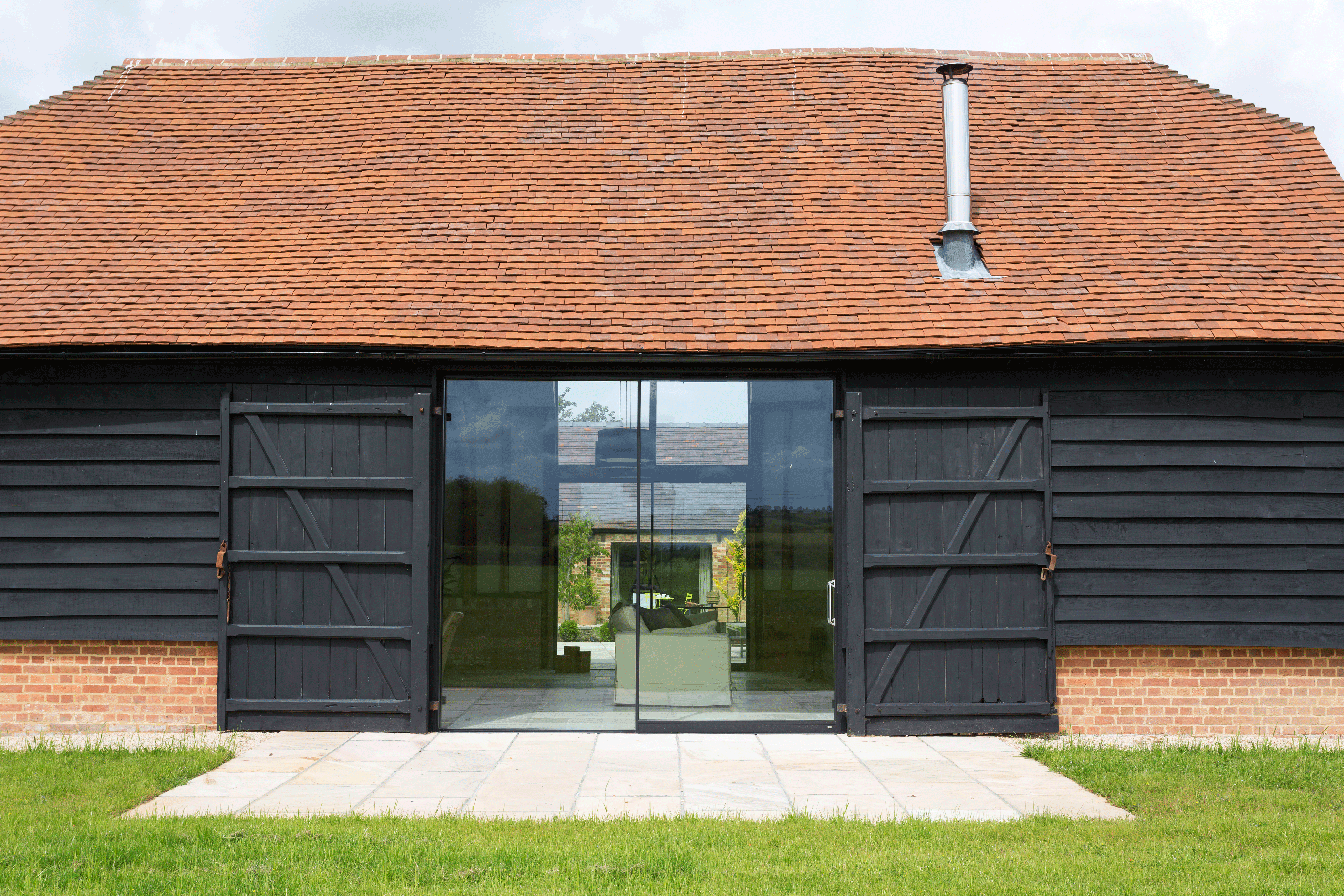 Barn conversion with glazed openings