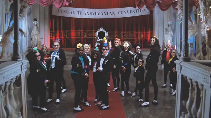 The cast of Rocky Horror performing The Time Warp